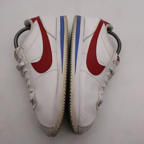 Nike Cortez Forrest Gump Leather White Red Blue Men's 8.5 Sneakers 819719-103